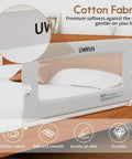 Folding Bed Rail Guard For Toddlers With No Drill U Shape To T Base Upgrade Safe Universal Fit For Twin Full Queen King And Bunk Beds 75 Inch Long By 28 Inch High Grey displayed on wooden bed