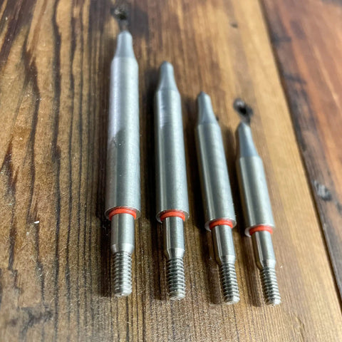 Archery Field Point Test Kit For Bow Tuning And Practice Set With 200 Grain 250 Grain 300 Grain 350 Grain Field Points on wood