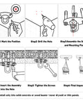 Installation guide for Hanging Chair For Bedroom Hammock Swing with Lights Hardware Kits, detailed steps for secure setup.