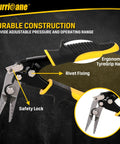 Durable offset hand seamer for roofing with ergonomic handle and rivet fixing