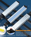 Heavy Duty Shop Light With Long Arm For CNC Lathe And Drill Table 120V 16W IP66 Waterproof Aluminum LED Work Lamp With 80 LEDs