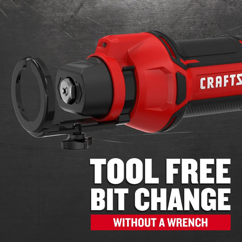 Tough 20V Max Cordless Cut Out Tool Rips Through Drywall And Plasterboard Without Missing A Beat, Includes Tool Free Bit Change.