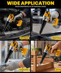 Heavy Duty 800W Brushless Rivet Gun With Killer 2000 Ft Lbs Torque in use for auto repair, construction, and DIY projects.