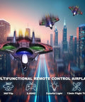 Foam RC Airplane With LED Lights Remote Control Fighter Jet For Night Flights Outdoor 360 Degree Flip And Spin Stunts Easy Takeoff