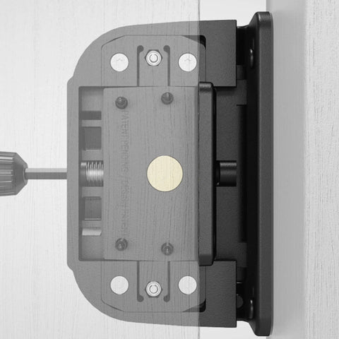 Close-up of Heavy Duty Self Closing Gate Hinges With Adjustable Tension Springs For Square Post Vinyl PVC And Wood Pool Safety Hinge
