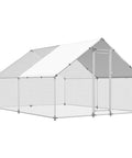 Walk In Metal Chicken Coop With Water Resistant Cover And Anti UV Roof Durable Galvanized Steel Pen