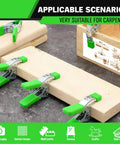 Swanlake 6-inch heavy-duty metal spring clamps with green pads, 2.4-inch jaw opening