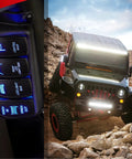 LED Light Bar Wiring Harness Kit Beefed Up Heavy Duty 14 AWG 12V with 3 Leads installed in off-road vehicle