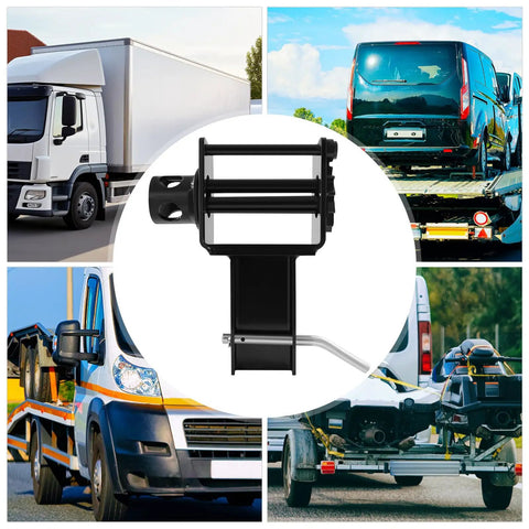 Heavy Duty Trailer Stake Pocket Winch For Cargo Securing, 2-Hole Black Ratchet, 5400 Lbs Capacity on vehicle trailers
