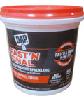 Front view of DAP Fast N Final Ready To Use White Lightweight Spackling Compound 1 Qt, one step patch and prime, quick drying paste.