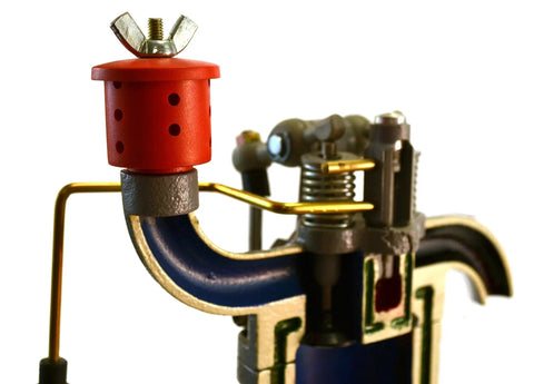 Hands On 4 Stroke Diesel Hand Crank Engine Model For Education With Movable Parts Demonstrating Crankshaft Piston Valves And Glow Plug 16 Inch Tall
