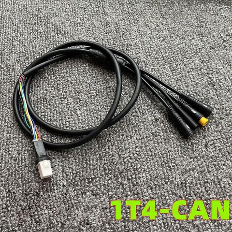 Top Grade E Bike Motor Cable For Bafang Mid Drive M400 G330 G510 M620 UART System black 1T4 wiring harness on carpet
