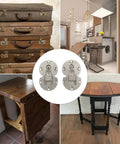 2 Pack Zinc Alloy Folding Table Hinges With Soft Close shown with furniture and kitchen setting