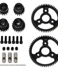Beefed Up Heavy Duty CNC Machined 6 Piece 32P M0.8 Hardened Steel Gear Set With 53T And 50T Spurs And 13T 15T 17T 19T Pinions