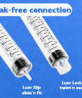 One mL Luer Lock Syringes Without Needle With Cap Pack Of 50 For Dope Precision In Labs Pet Care Crafts And Home Use Sterile Latex Free Safe Cap Seal Easy Squeeze And Clean Storage. leak-free connection, 1 mL syringe tips