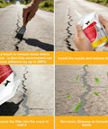 Tough As Nails Concrete Crack Filler Eight Piece High Elasticity Self Leveling Sealant Waterproof Cement Repair For Driveway And Patio Quick Dry Gray Adhesive Indoor Outdoor Joint Caulking application steps, sealing cracks in driveway.