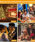 Battery Operated Outdoor String Lights 33Ft 100LED With Remote Timer 8 Modes Waterproof Mini Globe Lights in holiday settings