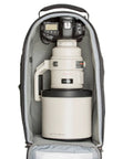 Interior of StreetWalker Pro V2 Camera Backpack TT476 showing camera and lens storage with padded dividers