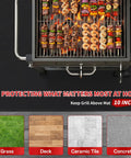 Under Grill Mat For Outdoor Grills Large 60 By 40 Inches Double Sided Fireproof Pad Below Grill with Food Cooking