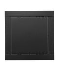 Solid Heavy Duty 6X6 Inch Anthracite Abs Plastic Drywall Access Panel with snap fit frame for easy access.