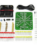 LED Flowing Light Soldering Practice Board PCB DIY Kit EK1874 With Exploding Water Lamp Effect, components layout