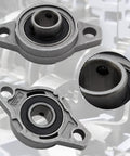 4 Pcs Pillow Block Bearing Set 10mm Bore Zinc Alloy Flange Mount Self Aligning Bearing KFL000 close-up