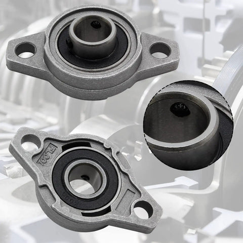 4 Pcs Pillow Block Bearing Set 10mm Bore Zinc Alloy Flange Mount Self Aligning Bearing KFL000 close-up
