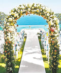 Metal Garden Arbor Wedding Arch Black, Adjustable Two Size Options Pergola Style For Climbing Roses And Vines at outdoor wedding