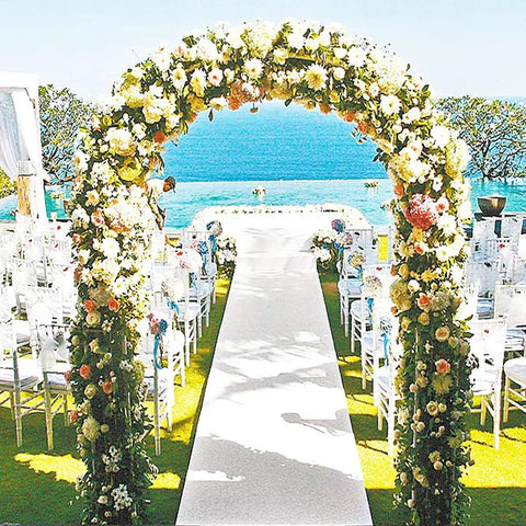 Metal Garden Arbor Wedding Arch Black, Adjustable Two Size Options Pergola Style For Climbing Roses And Vines at outdoor wedding