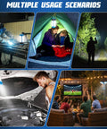 Rechargeable Camping Light With Stand And Detachable Tripod, Four Adjustable LED Heads lighting various scenarios
