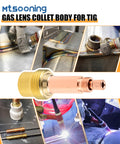 Pro TIG Welding Consumables Kit For WP Torches Includes Five Gas Lens Collet Bodies And Ten Copper Collet Tips collage