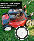 Lawn mower with 8 Inch Front Drive Wheel Set for Toro 22 Inch Recycler Self Propelled Mowers Fits 20001 Through 20111 and GTS