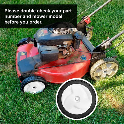 Lawn mower with 8 Inch Front Drive Wheel Set for Toro 22 Inch Recycler Self Propelled Mowers Fits 20001 Through 20111 and GTS