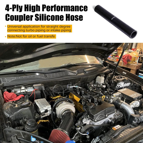 Beefy Silicone Radiator Hose ID One And Three Quarter Inches 12 Inch Length Durable 4 Layer Reinforced Coolant Air Hose for engine bay