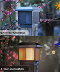 Six Pack Cord Free Solar Fence Post Lights Outdoor Solar Powered Post Cap Lights With High Brightness SMD LEDs Waterproof