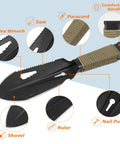 Ultralight Backpacking Trowel With Carrying Pouch A Versatile Camping Shovel And Garden Hand Tool showing features