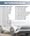 Rear Parking Brake Actuator compatibility chart for Toyota and Lexus models, detailed specifications for 2018-2022 vehicles.