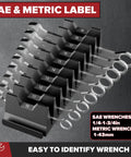 40 Piece Modular Wrench Organizer Set For Drawer Storage With Metric And SAE Labels Wrench Rack Holder Keeps Wrenches Neat