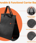 Durable carrier bag with reinforced handles and heavy-duty canvas fabric