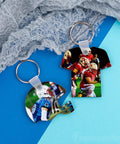Dope 36 Pack Sublimation Keychain Blanks In 3 Styles Jerseys Helmets Rugby Balls Double Sided MDF Metal DIY Heat Transfer Key Chains