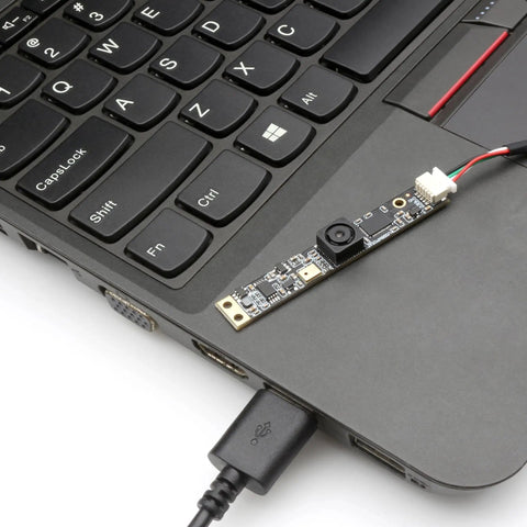 Dope 8MP USB Camera Module With Built In Microphone for Lightburn Laser Engraver connected to laptop