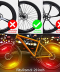 Rechargeable Bike Wheel Lights Set of 2 with Motion Sensor Weatherproof Spoke Lights for Kids and Adults Rad 7 Color LED, suitable for spokes.