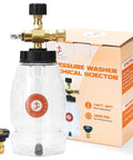 Chemical Injector For Pressure Washer With Bottle, Adjustable Soap Injector, 3600 PSI Compatible, next to product box