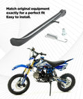 Dirt Bike Stand For Dirt Pit Bikes And Mini Bikes With Spring, Motorcycle Kickstand For 70cc to 200cc engines, side stand shown.