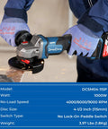 Cordless Angle Grinder Kit With Paddle Switch 20V 4-1/2 Inch 9000 RPM For Cutting Grinding Polishing Includes 6 Discs And 4.0Ah Battery Plus DSC Protection And No Lock On Paddle, cutting metal
