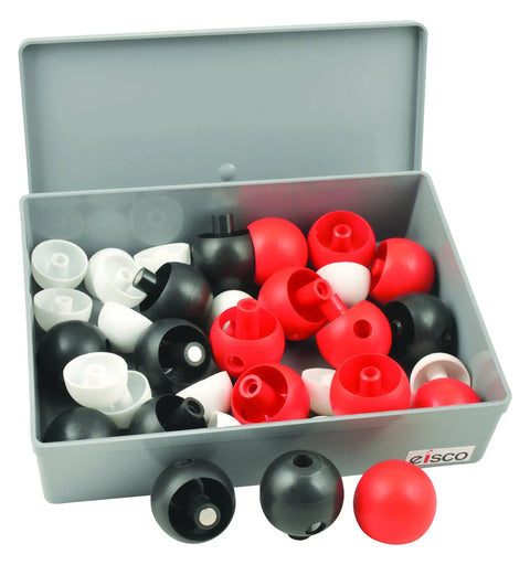 Magnetic Atoms Molecular Model Set For Classroom Chemistry - Hands-On Learning With Carbon, Methane, And Butane in storage case
