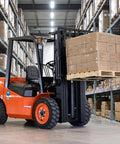 2 Ton Electric Forklift Truck With 3m Lift Height For Warehouse Pallet Handling And Cargo Transport, orange electric forklift lifting pallet in warehouse