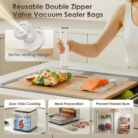 Boss Level Handheld Vacuum Sealer For Food With Sixty To Eighty Kilopascals Of Industrial Grade Suction And LED Pressure Display sealing bags