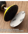 Heavy-Duty 123 Piece 2 Inch Sanding Discs Wet Dry Hook Loop Kit With Grits Ranging From 60 To 10000 Plus Bonus Backer Plate, reusable sticky disc with replaceable sandpaper.