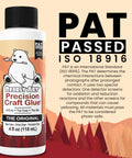 Pro Grade Precision Craft Glue With Tip Kit Included Dries Clear bottle with bear design, 4 oz, PAT passed label, arts and crafts adhesive